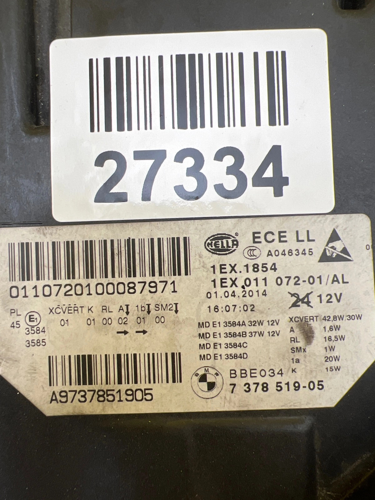 Far stânga Full LED Adaptive BMW Seria 5 F10 OEM 7378519-05 - Image 2