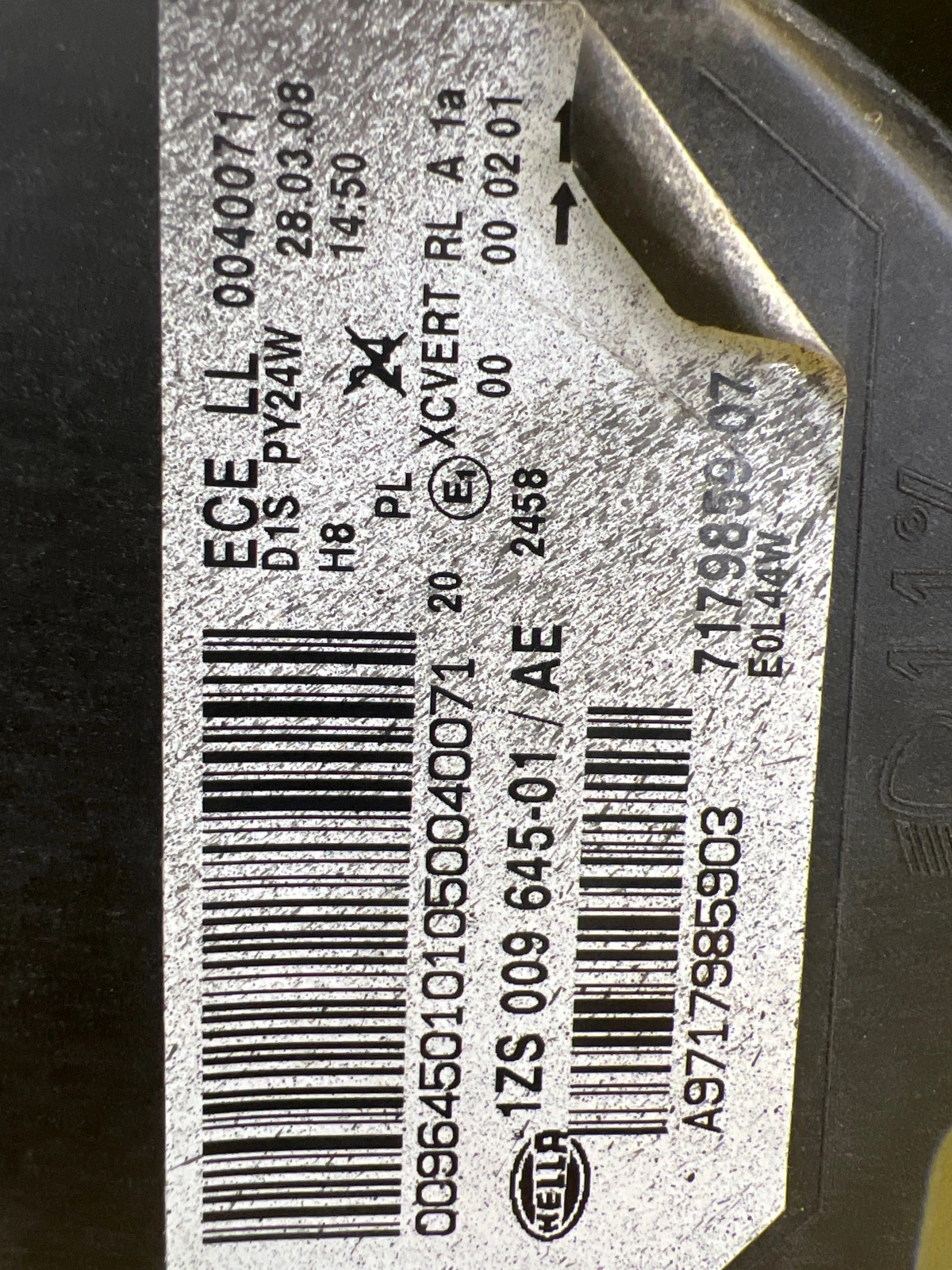 Far stânga Xenon BMW X6 E71 2007-2010 OEM 7179859-07 - Image 3