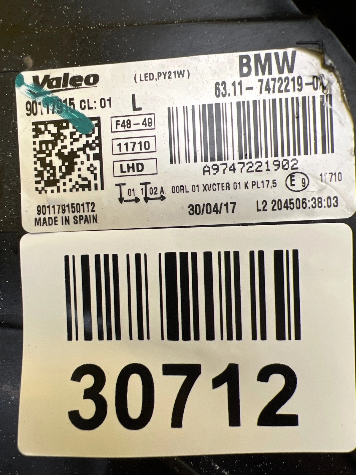 Far stânga Full LED BMW X1 F48 2015-2019 OEM 7472219-02 - Image 2