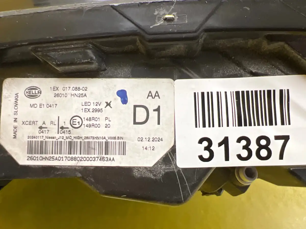 Far Dreapta Nissan Qashqai III J12 Lift Full LED