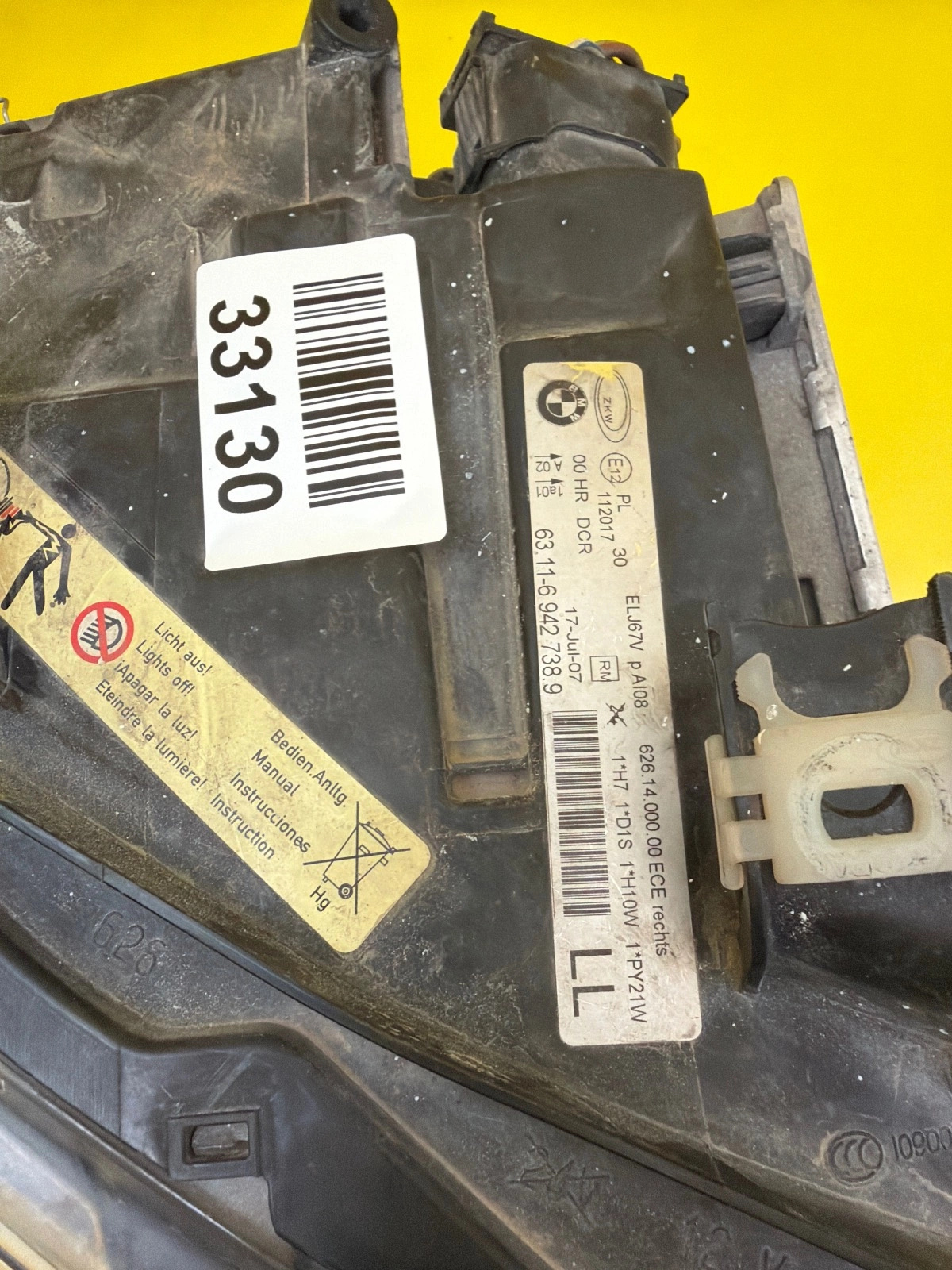 Far dreapta Bi-Xenon Direcțional BMW Seria 3 E90 2005-2008 OEM 33130 - Image 2